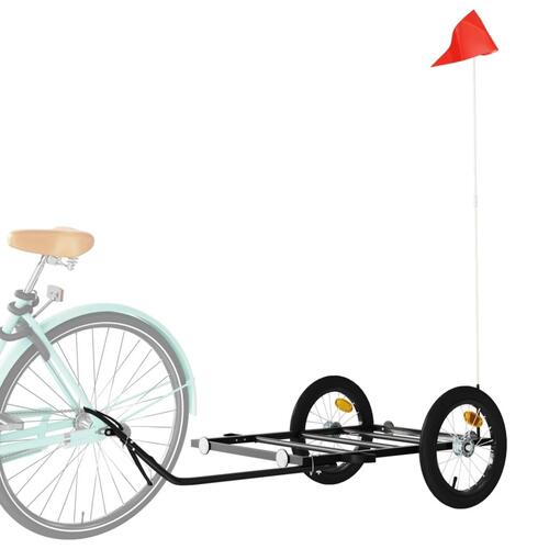 Cykelanhænger 126x63x34 cm jern sort