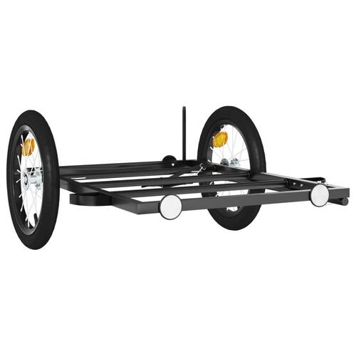 Cykelanhænger 126x63x34 cm jern sort