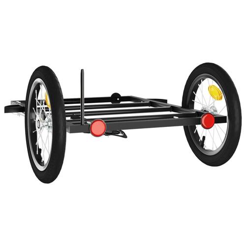 Cykelanhænger 126x63x34 cm jern sort