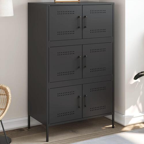 Højskab 68x39x113 cm stål sort