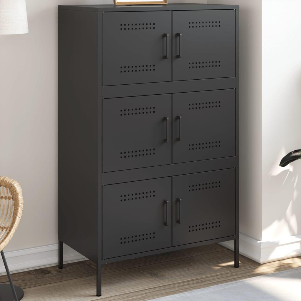 Højskab 68x39x113 cm stål sort