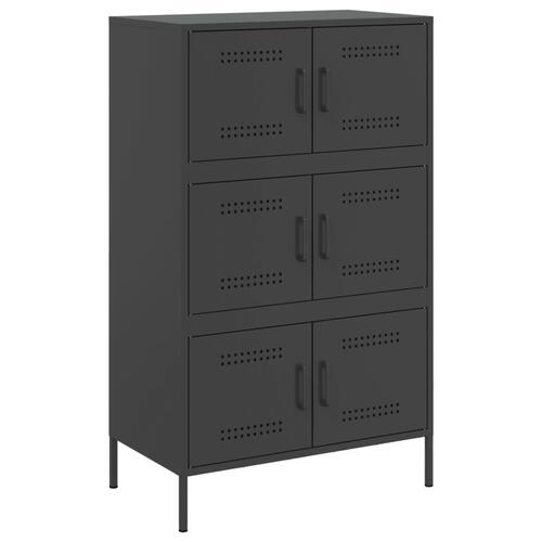 Højskab 68x39x113 cm stål sort