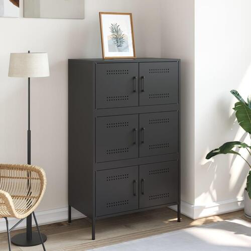 Højskab 68x39x113 cm stål sort