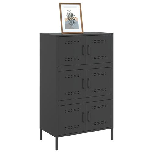 Højskab 68x39x113 cm stål sort