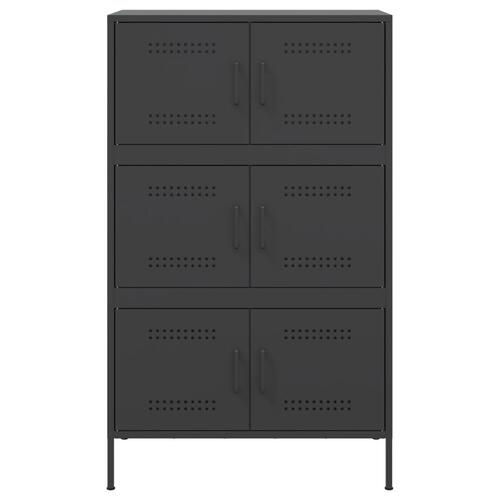 Højskab 68x39x113 cm stål sort