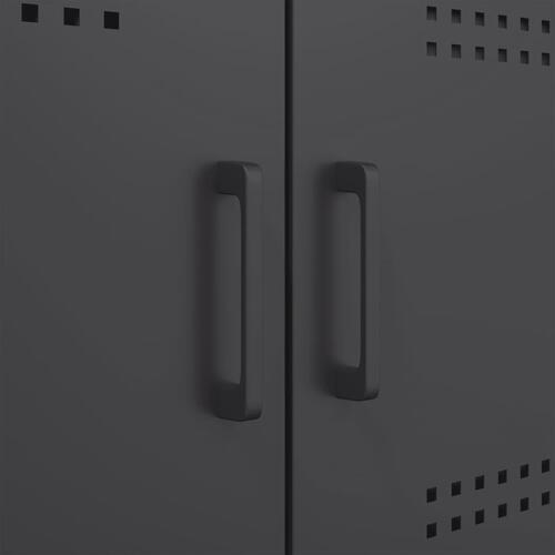 Højskab 68x39x113 cm stål sort