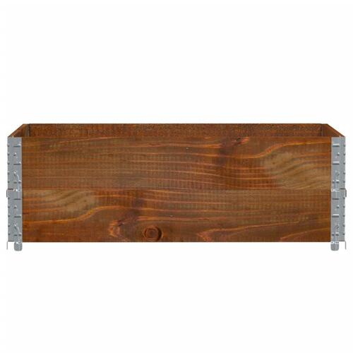 Plantekasse 120x80 cm massivt fyrretræ brun