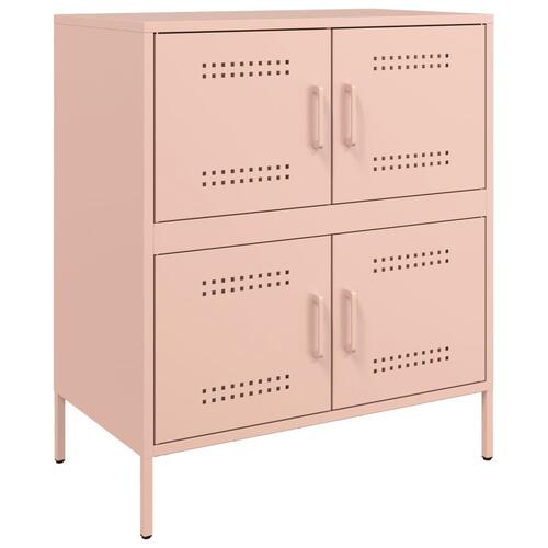 Skab 68x39x79 cm stål lyserød