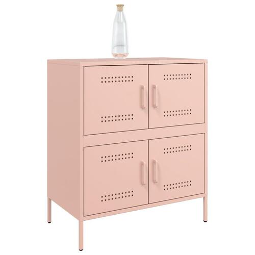 Skab 68x39x79 cm stål lyserød