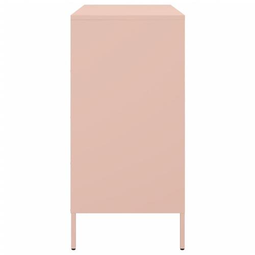 Skab 68x39x79 cm stål lyserød