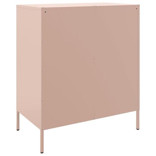 Skab 68x39x79 cm stål lyserød