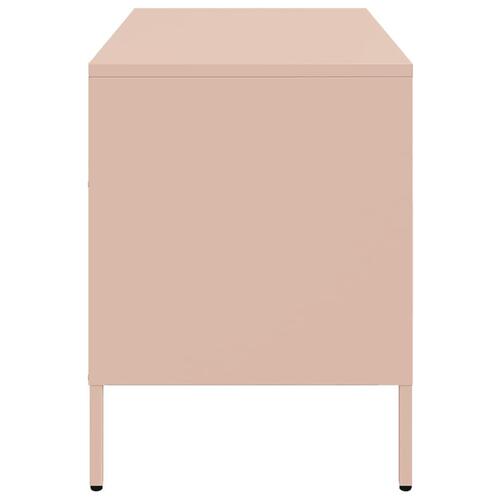 Tv-bord 68x39x50,5 cm stål lyserød