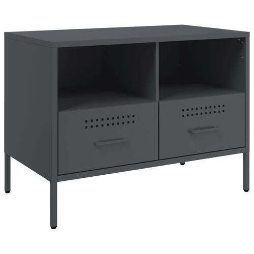 Tv-bord 68x39x50,5 cm stål antracitgrå