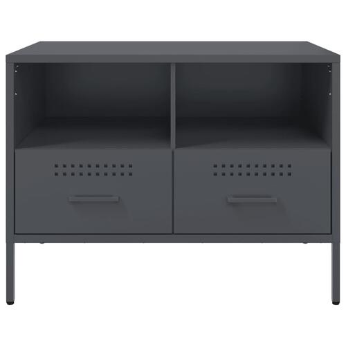 Tv-bord 68x39x50,5 cm stål antracitgrå