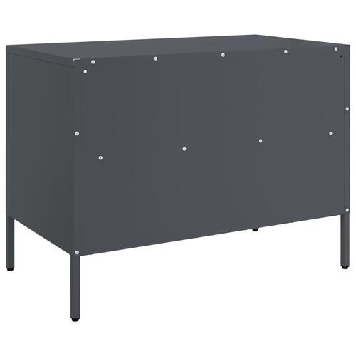 Tv-bord 68x39x50,5 cm stål antracitgrå