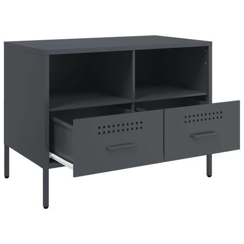 Tv-bord 68x39x50,5 cm stål antracitgrå