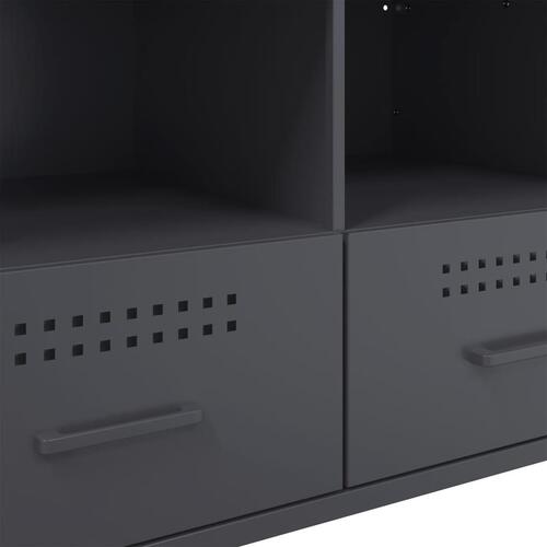 Tv-bord 68x39x50,5 cm stål antracitgrå