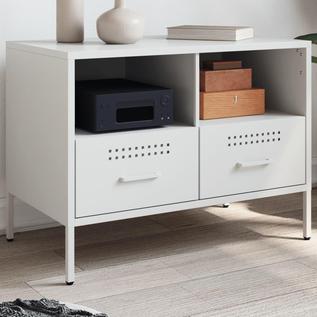 Tv-bord 68x39x50,5 cm stål hvid