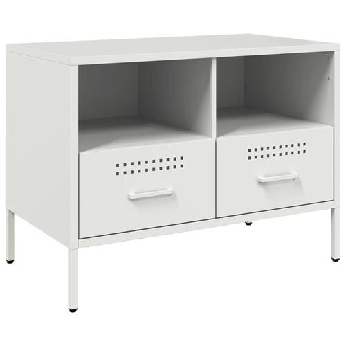 Tv-bord 68x39x50,5 cm stål hvid