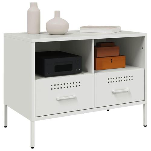 Tv-bord 68x39x50,5 cm stål hvid