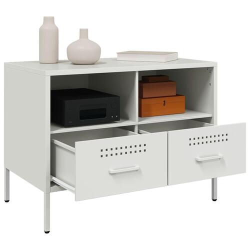 Tv-bord 68x39x50,5 cm stål hvid