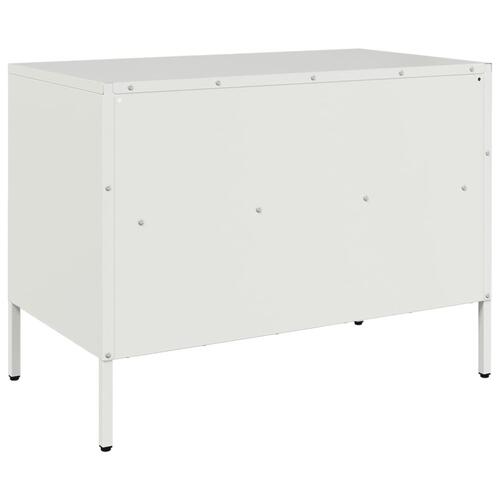 Tv-bord 68x39x50,5 cm stål hvid