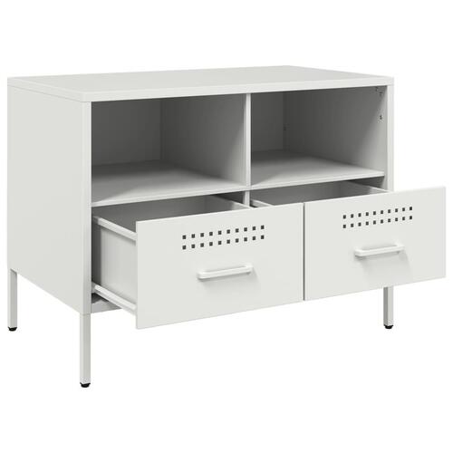 Tv-bord 68x39x50,5 cm stål hvid