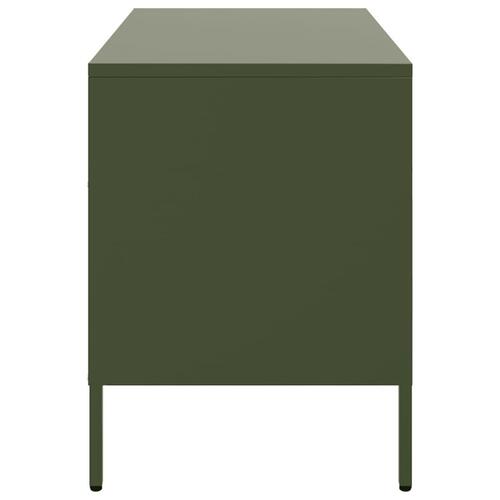 Tv-bord 68x39x50,5 cm stål olivengrøn