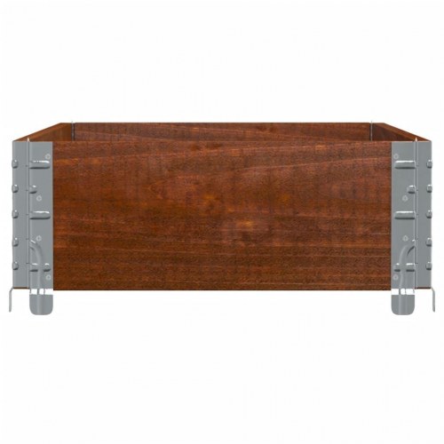 Plantekasse i massivt fyrretræ 100 x 50 cm - brun