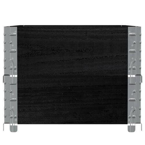 Plantekasse 100x50 cm massivt fyrretræ sort