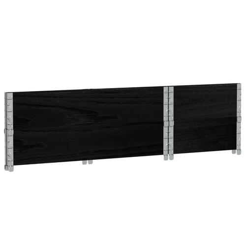 Plantekasse 100x50 cm massivt fyrretræ sort