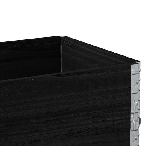 Plantekasse 100x50 cm massivt fyrretræ sort