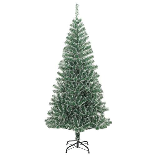 Kunstigt juletræ med sne 240 cm grøn