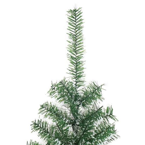 Kunstigt juletræ med sne 240 cm grøn