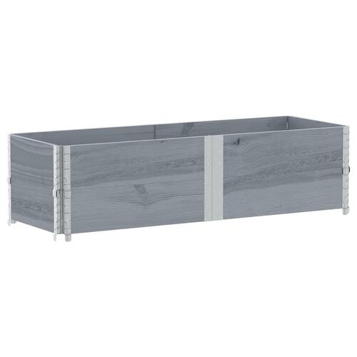 Plantekasse 150x50 cm massivt fyrretræ grå