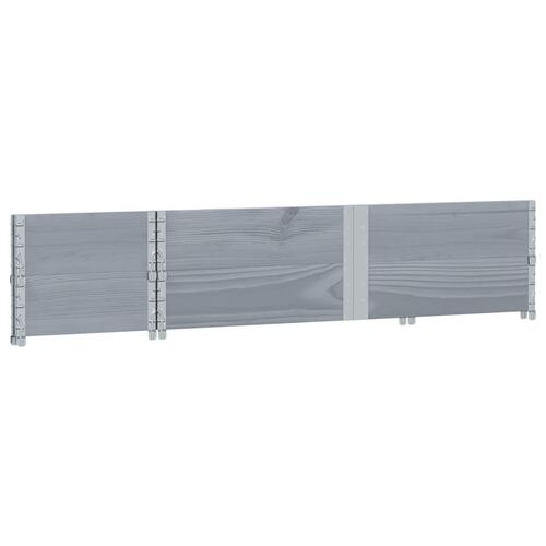 Plantekasse 150x50 cm massivt fyrretræ grå