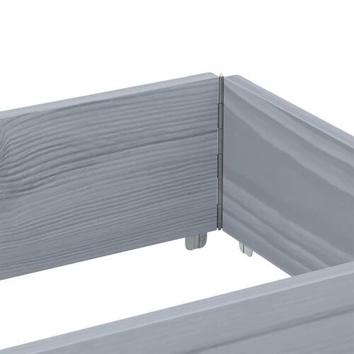 Plantekasse 150x50 cm massivt fyrretræ grå