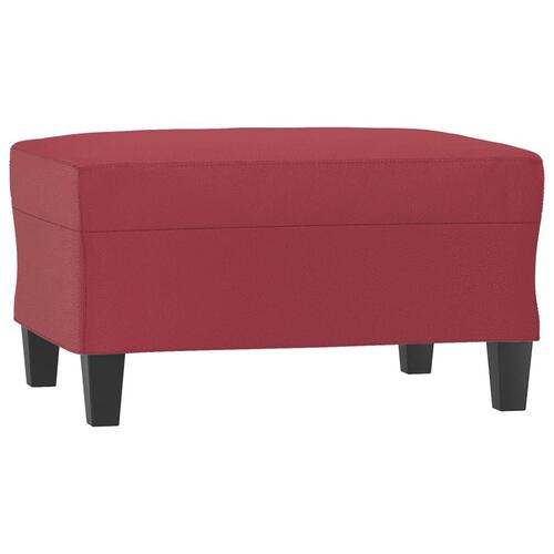 Fodskammel 70x55x41 cm kunstlæder vinrød