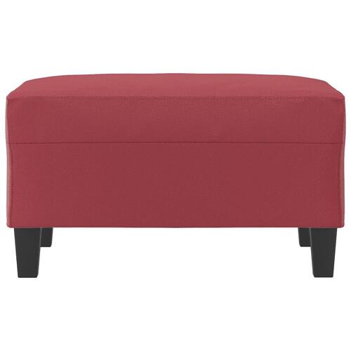 Fodskammel 70x55x41 cm kunstlæder vinrød
