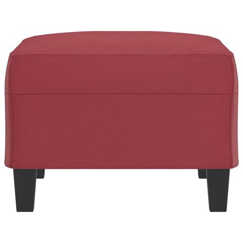 Fodskammel 70x55x41 cm kunstlæder vinrød