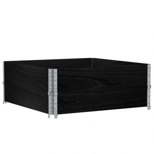 Plantekasse i massivt fyrretræ 100 x 100 cm - sort