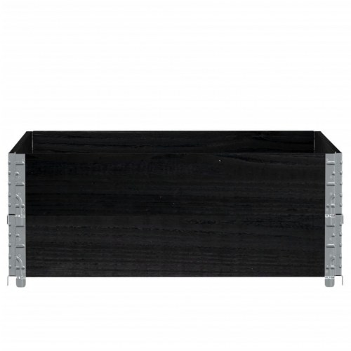 Plantekasse i massivt fyrretræ 100 x 100 cm - sort