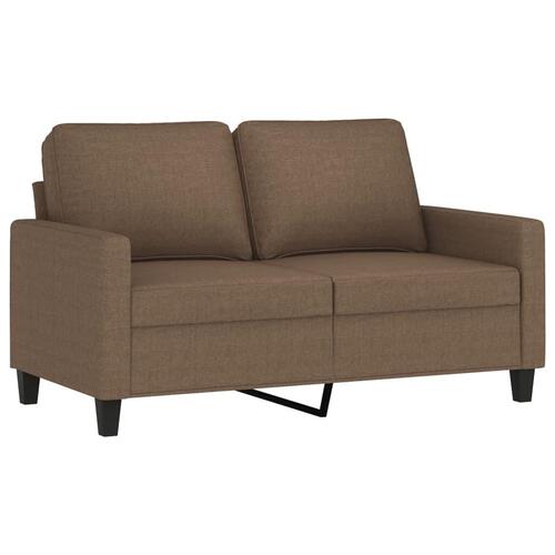 2 personers sofa med hynder stof brun