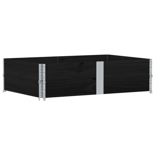 Plantekasse 150 x 100 cm i massivt fyrretræ - sort