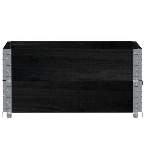 Plantekasse 80x60 cm massivt fyrretræ sort