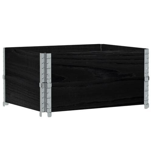 Plantekasse 80x60 cm massivt fyrretræ sort