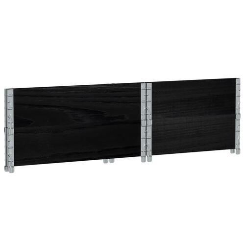 Plantekasse 80x60 cm massivt fyrretræ sort