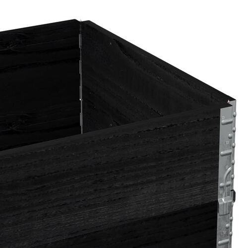 Plantekasse 80x60 cm massivt fyrretræ sort
