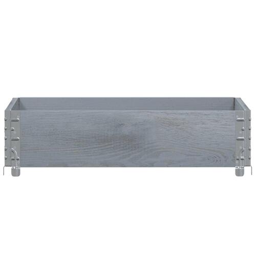 Plantekasse 80x60 cm massivt fyrretræ grå