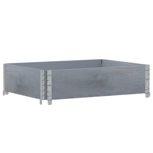 Plantekasse 80x60 cm massivt fyrretræ grå